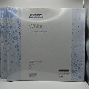 Creative Memories White 12x12 Scrapbook Pages - 15 Sheets / 30 Pages - New In Se